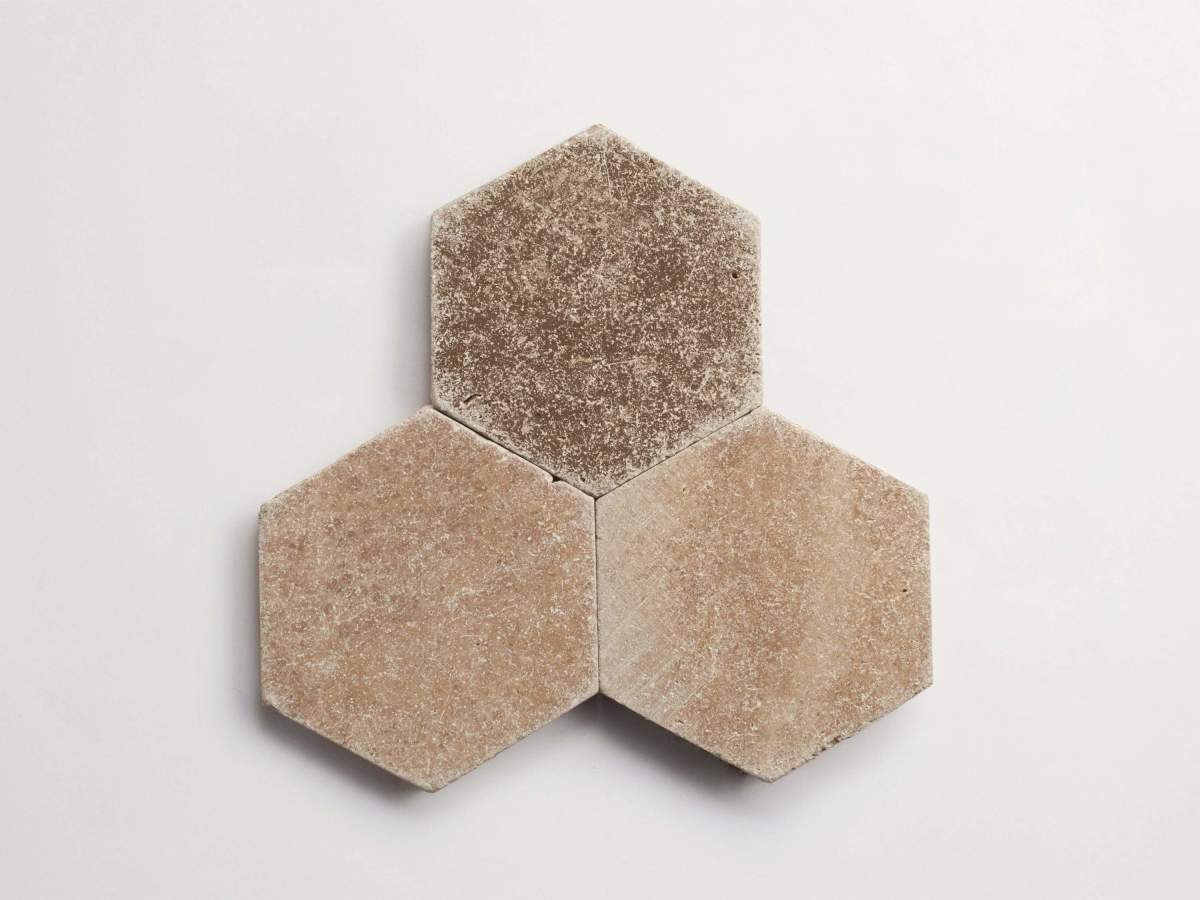 Pantry pavers sand hex.