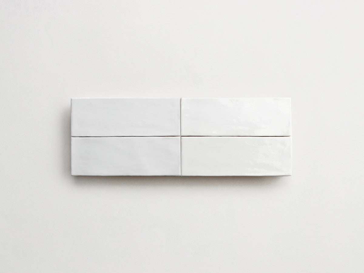 Basic Terracotta Tile 6x2 gloss White Tile.