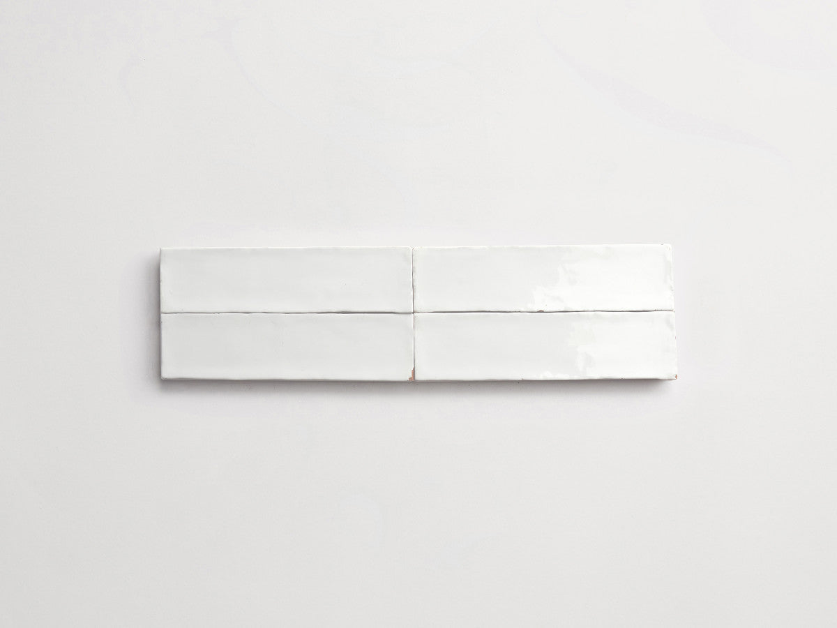 Basic Terracotta Tile | 8x2 | gloss White | clé Tile
