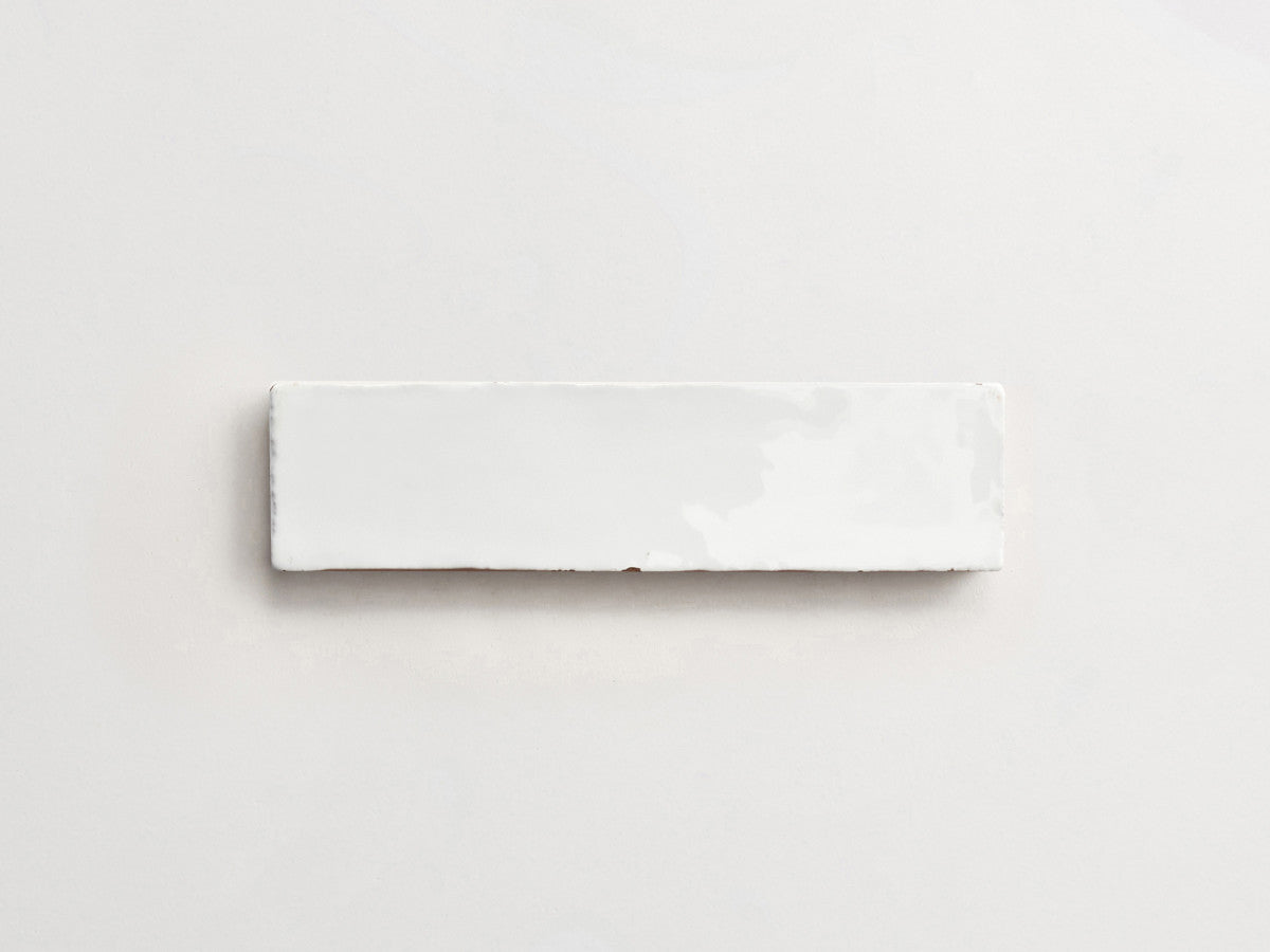 Basic Terracotta Tile | 8x2 | gloss White | clé Tile
