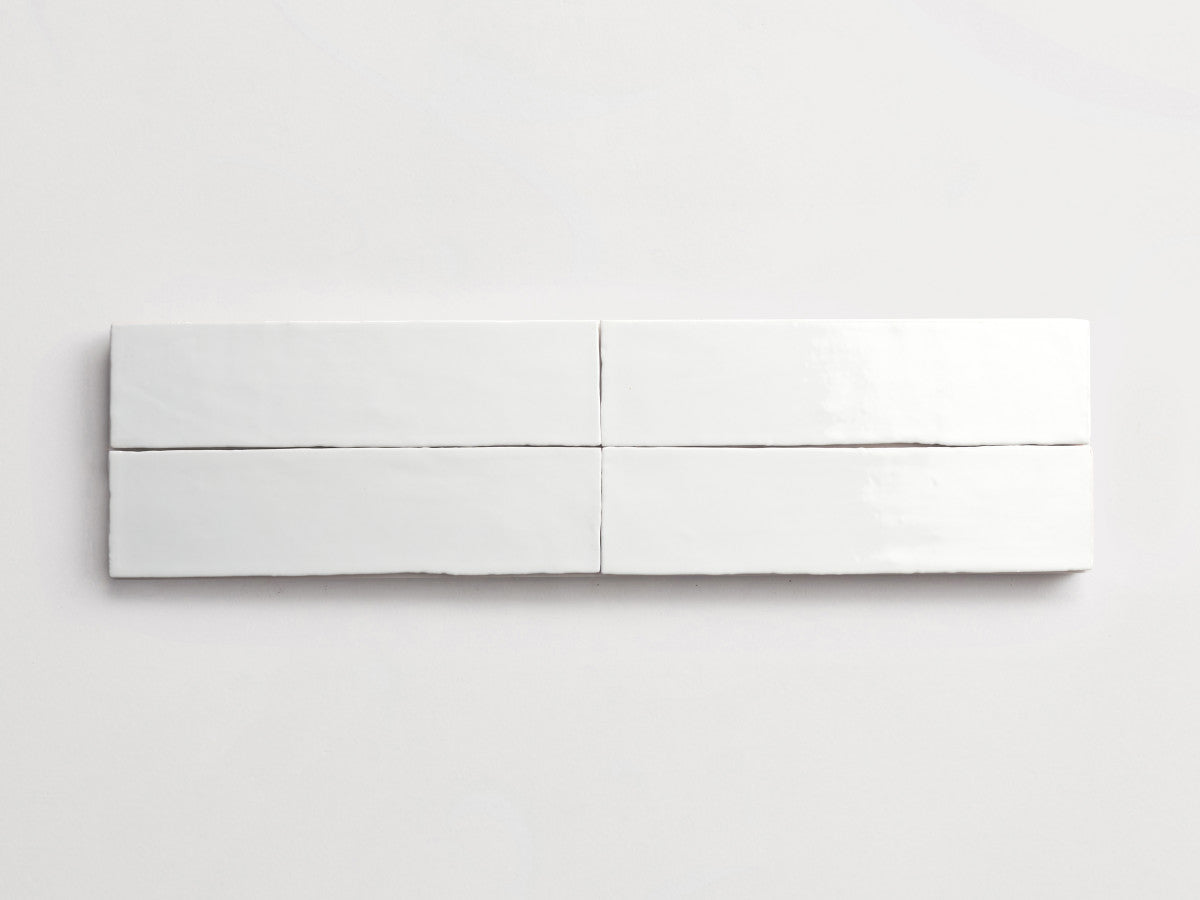 Basic Terracotta Tile 12x3 gloss White Tile.