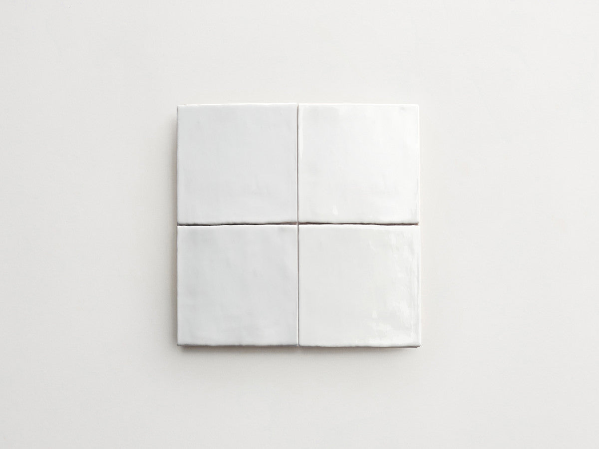 Basic Terracotta Tile 4x4 gloss White Tile.