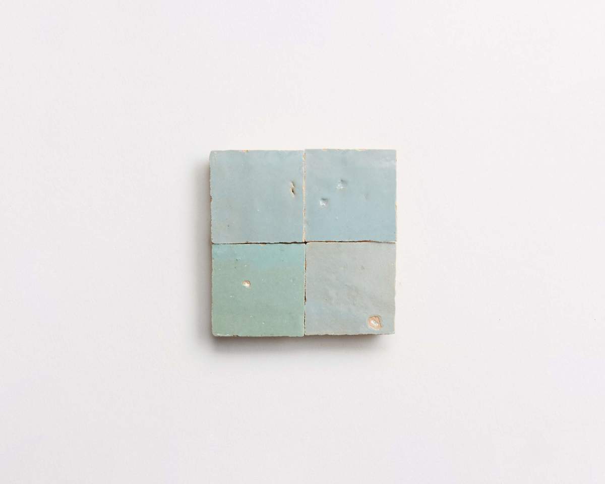 Tea ceremony unmounted zellige moroccan terracotta tile.
