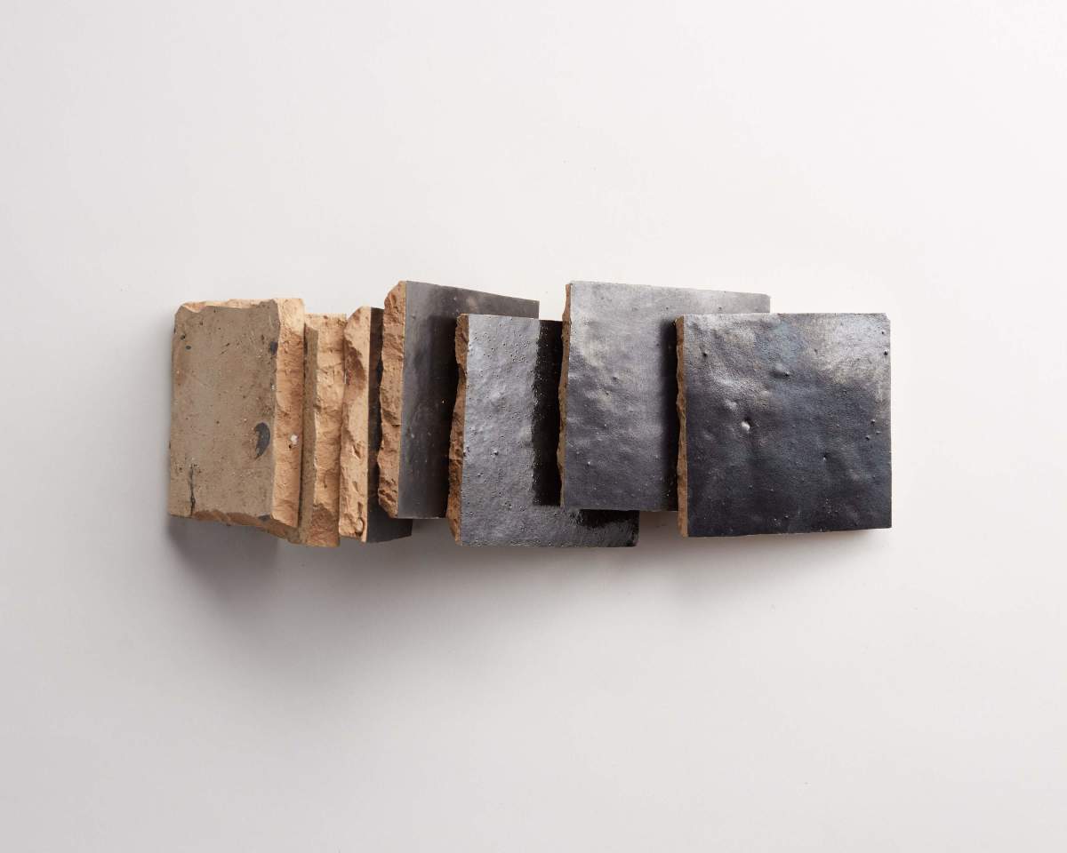 Zellige tiles charred cedar black 4" square.