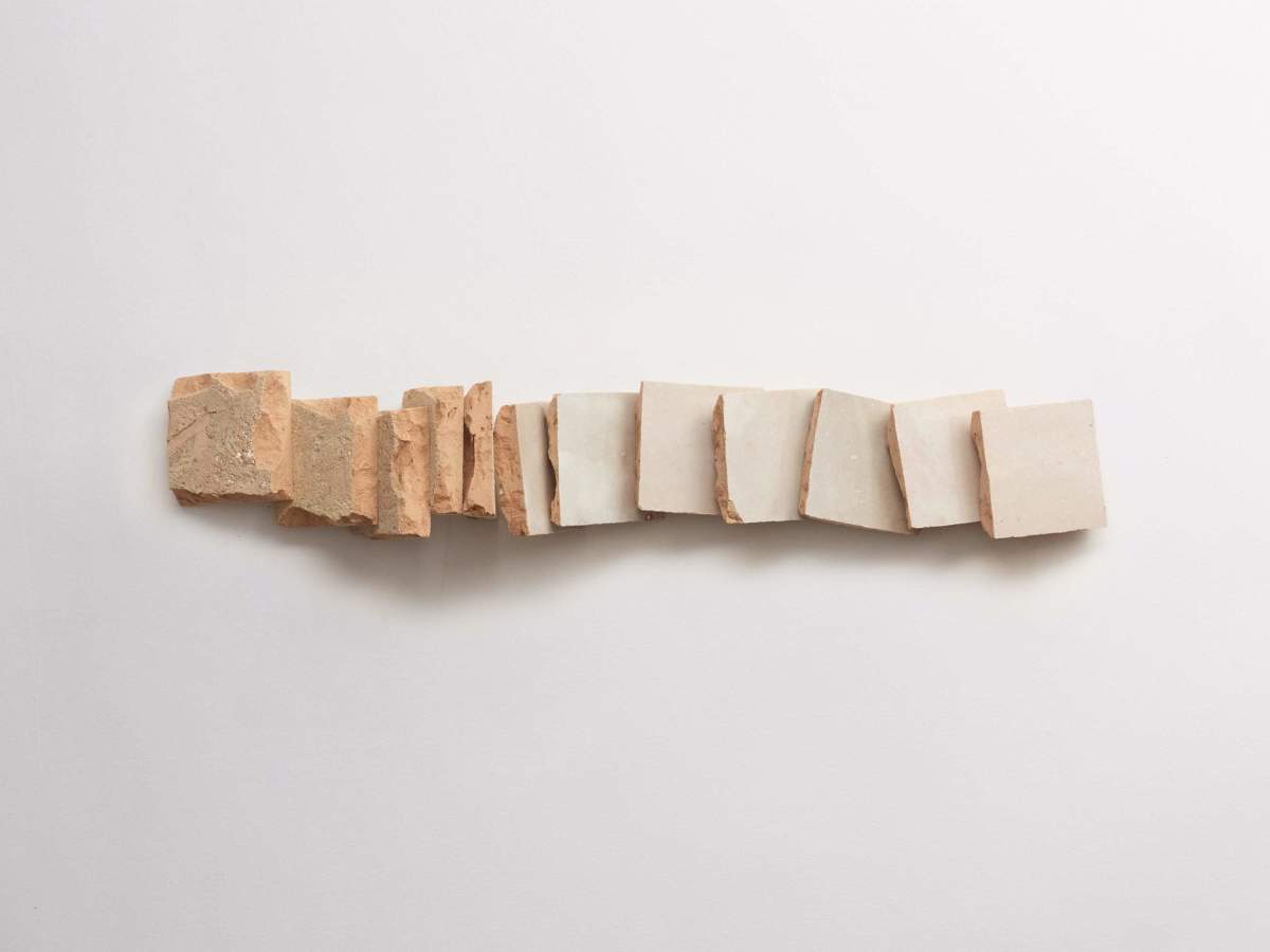 Zellige tile neutral tile parched vellum 2" square.