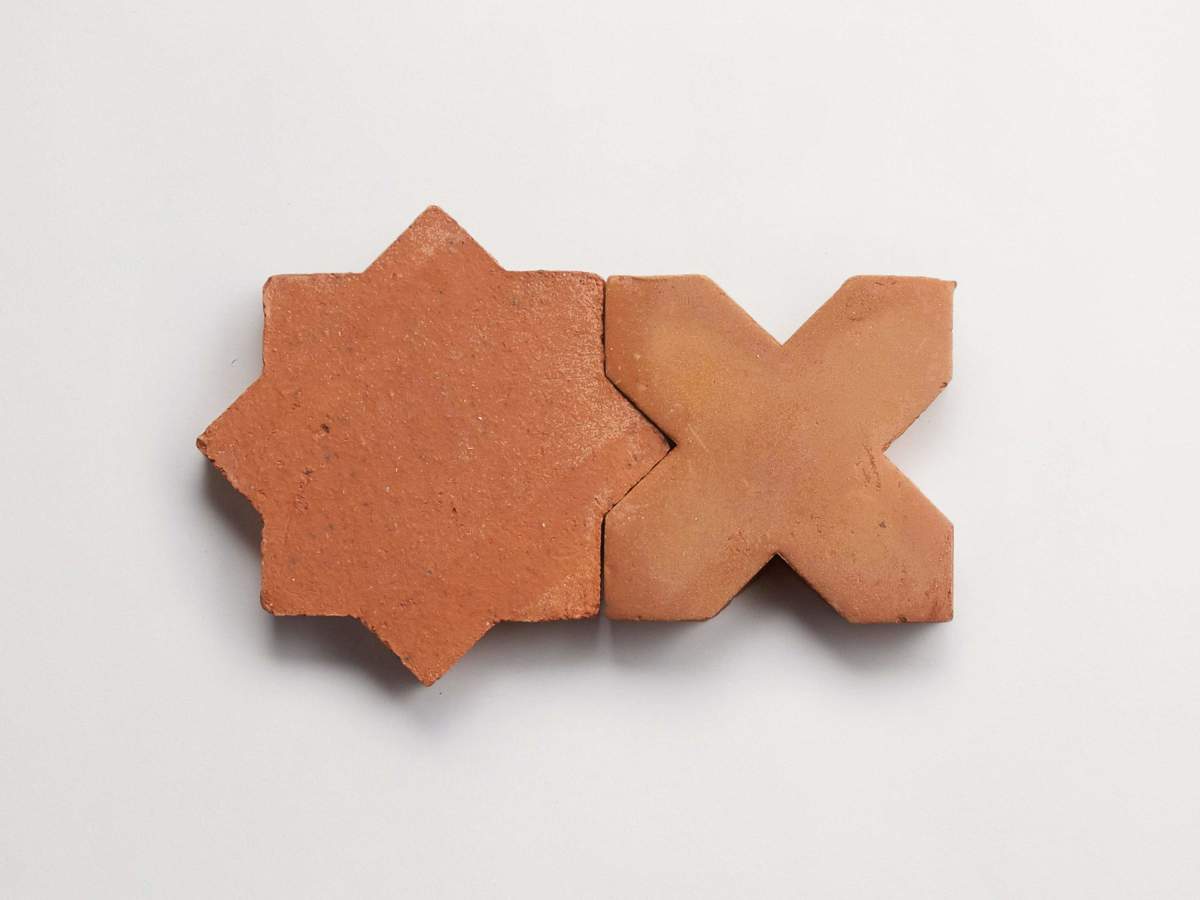 Terracotta tile le sol petit star + cross (bundle).