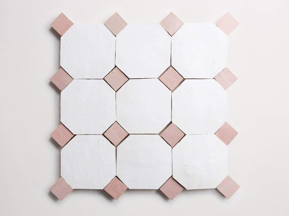 Sea salt octagon & vintage rose bouchon zio & sons + tile.