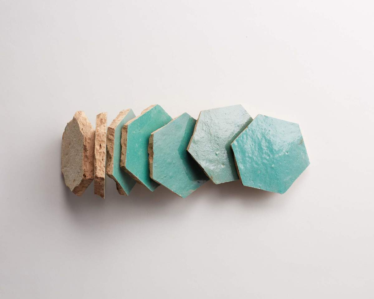 blue zellige tile | forgotten turquoise hexagon | clé