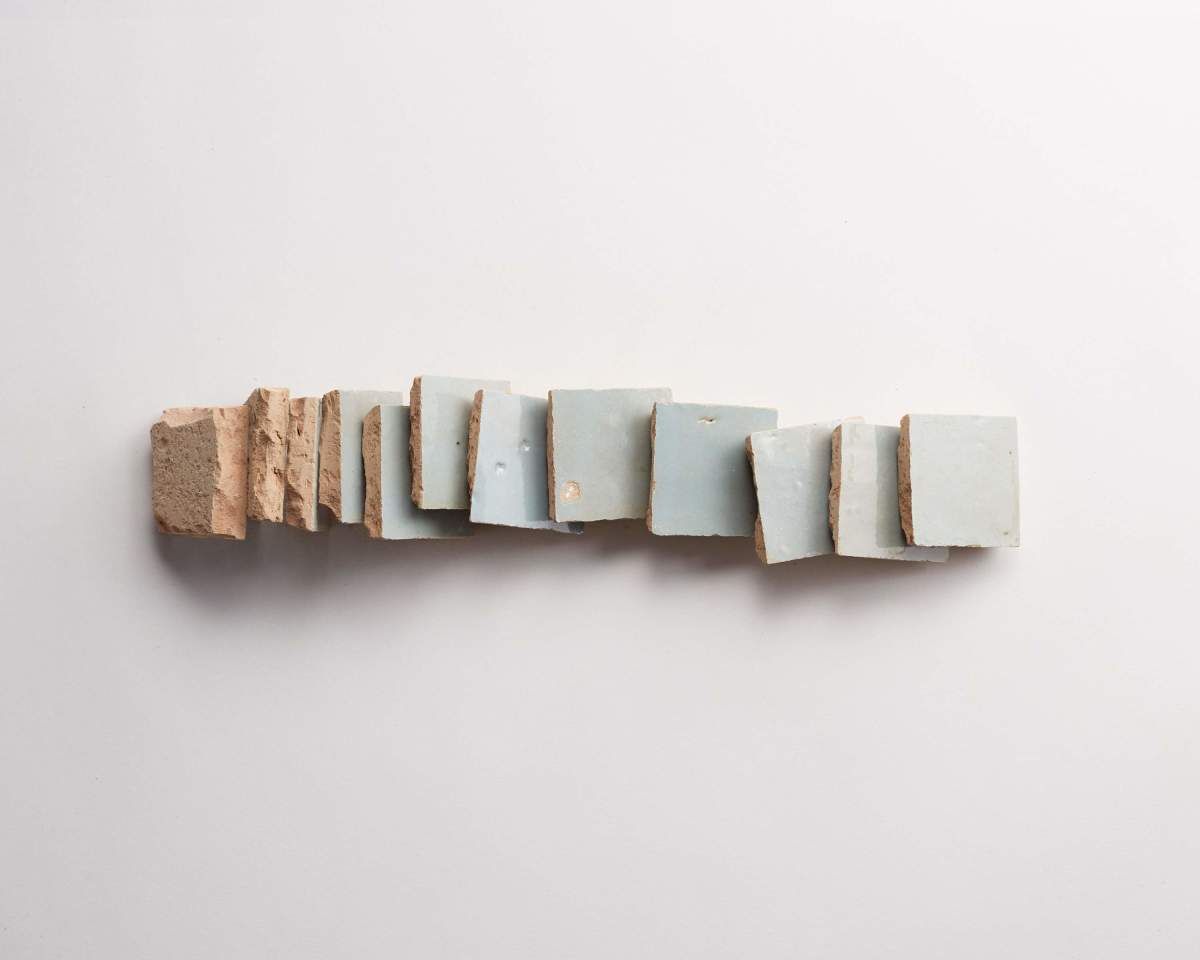 Tea ceremony unmounted zellige moroccan terracotta tile.