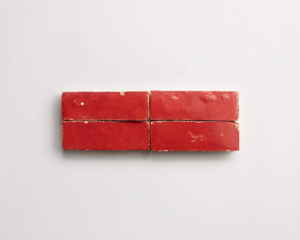 Red zellige tile palace red subway bejmat.