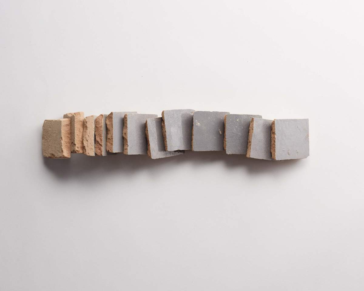 Zellige tile grey tile tarnished silver 2" square.
