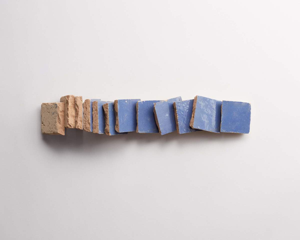 Zellige tiles classic cerulean blue 2" square.