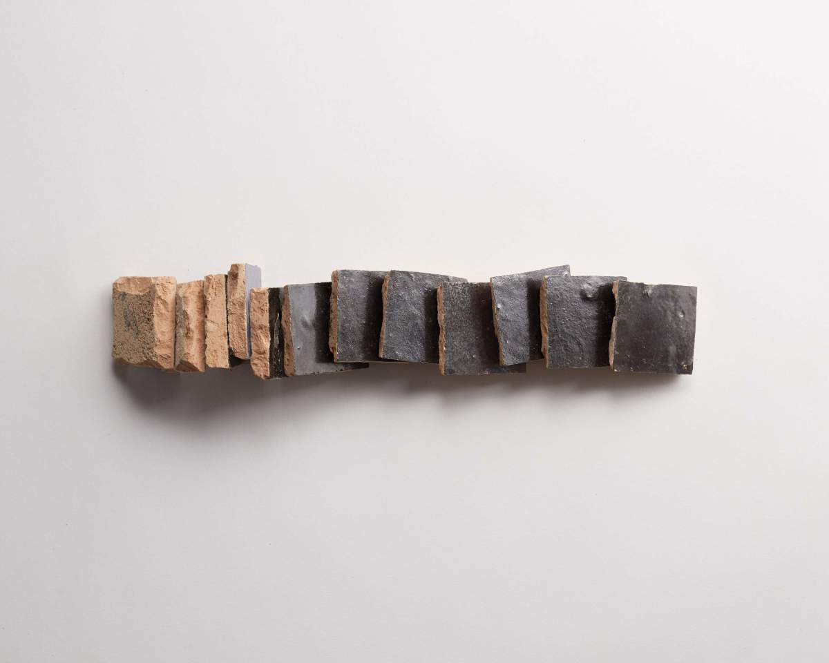 Zellige tile charred cedar black 2x2 square.