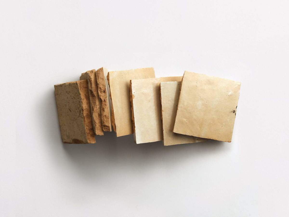 Zellige tiles vesper sands natural 4" square.