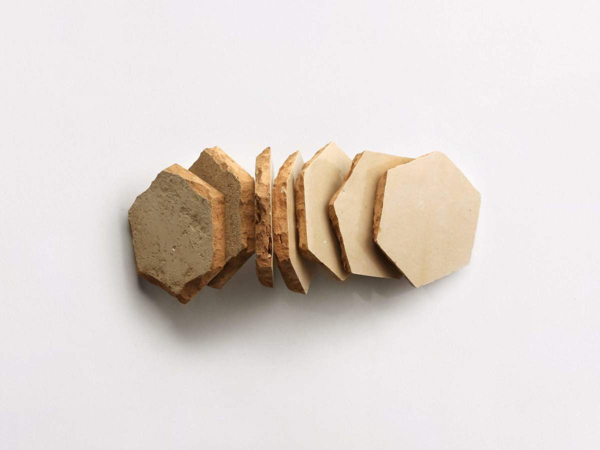 Neutral zellige tile vesper sands natural hexagon.
