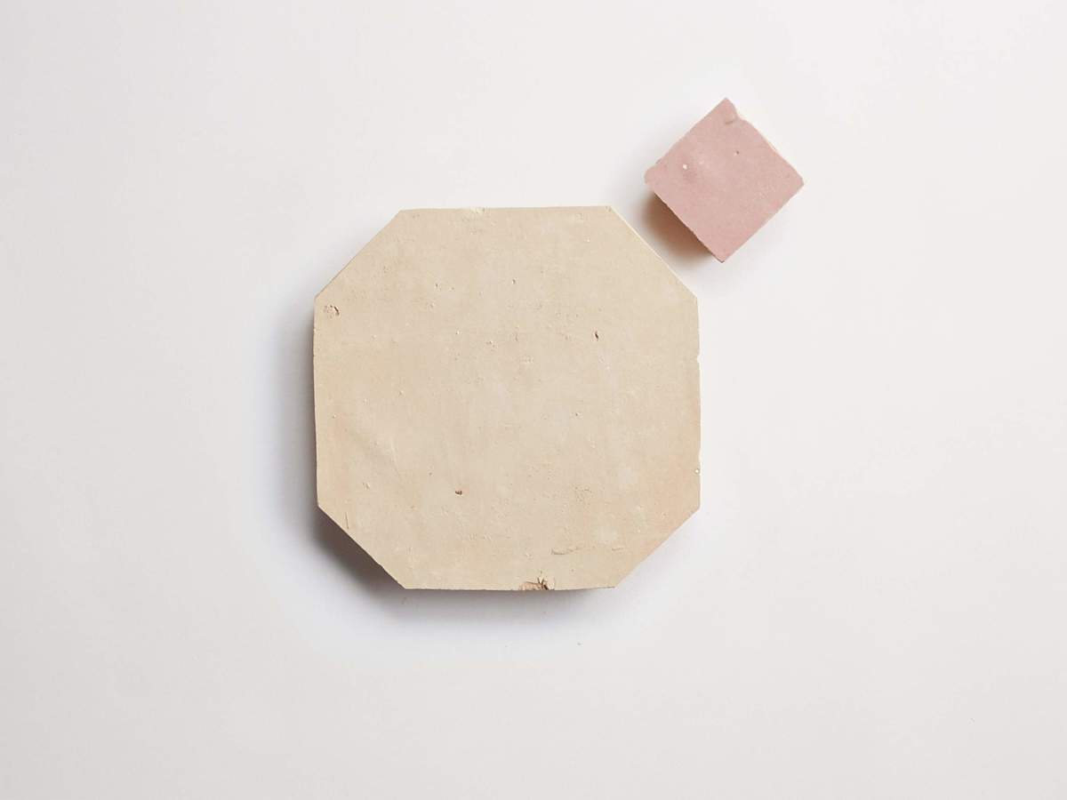 Natural octagon & vintage rose bouchon zio & sons + tile.