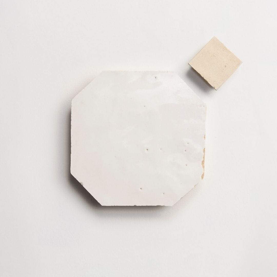 weathered white octagon | natural bouchon | zio & sons
