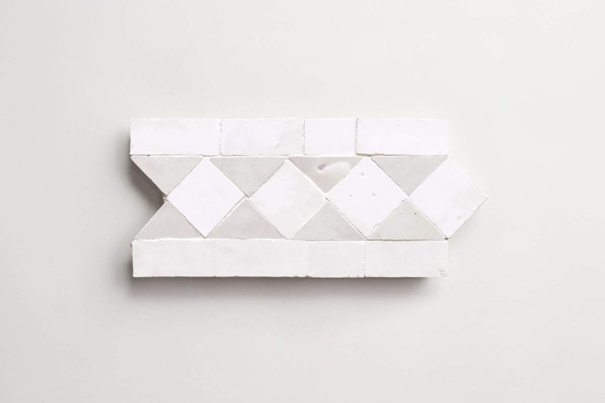Sea salt & weathered white border zio & sons tile.