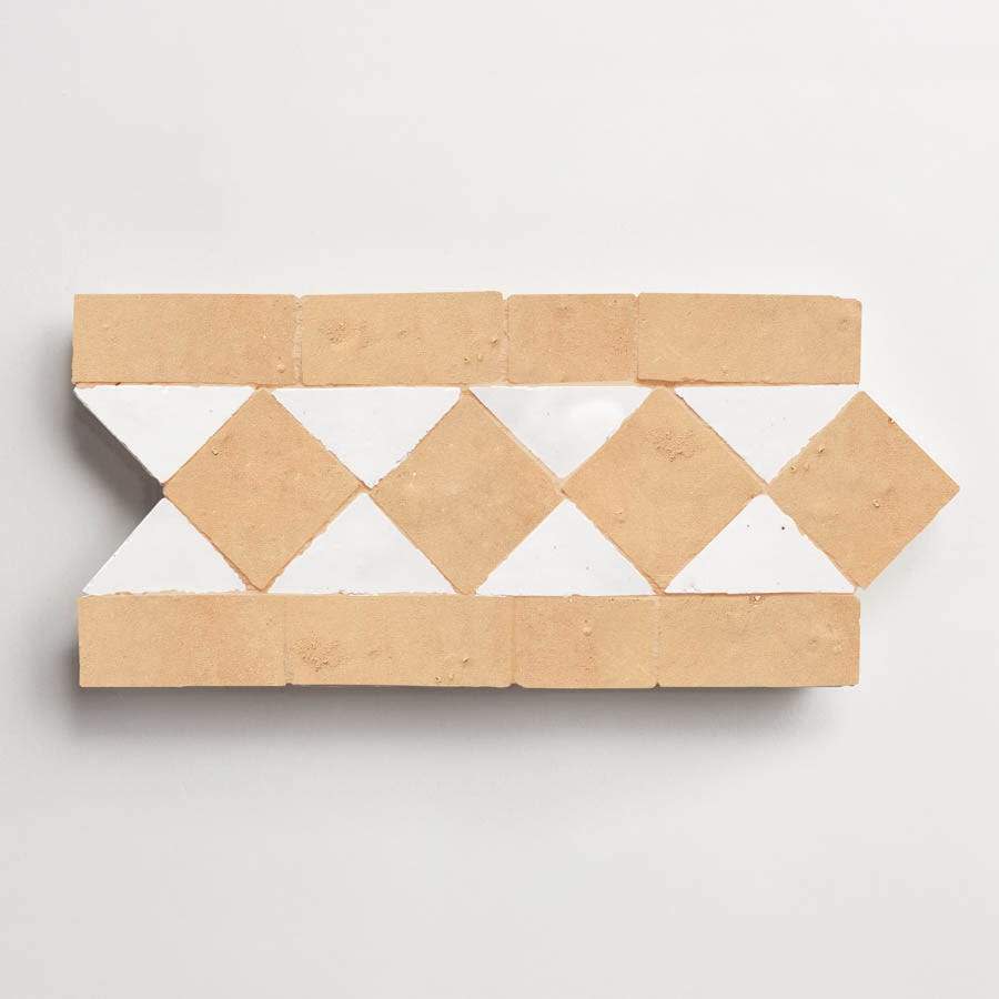 zio & sons + clé | mounted border | unfinished + gloss | natural + moroccan sea salt | sample ~ 7"x3½"x½"