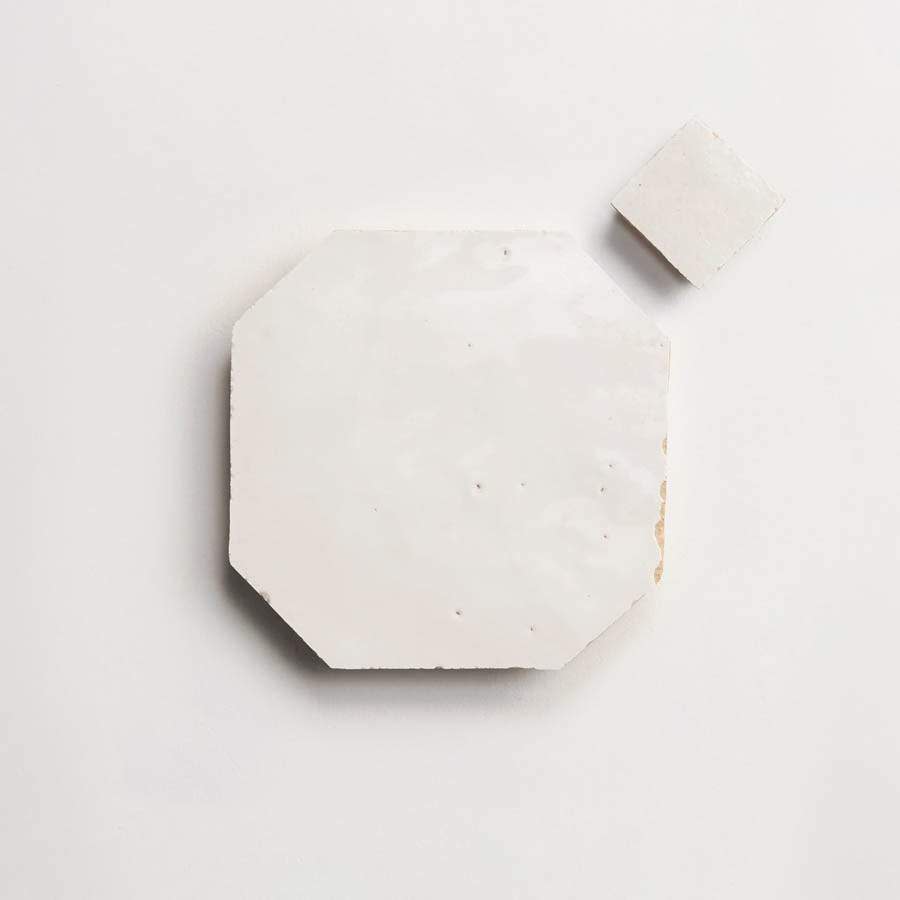 zio & sons + clé | weathered white octagon + bouchon (bundle) | gloss | sample ~ ⅜"
