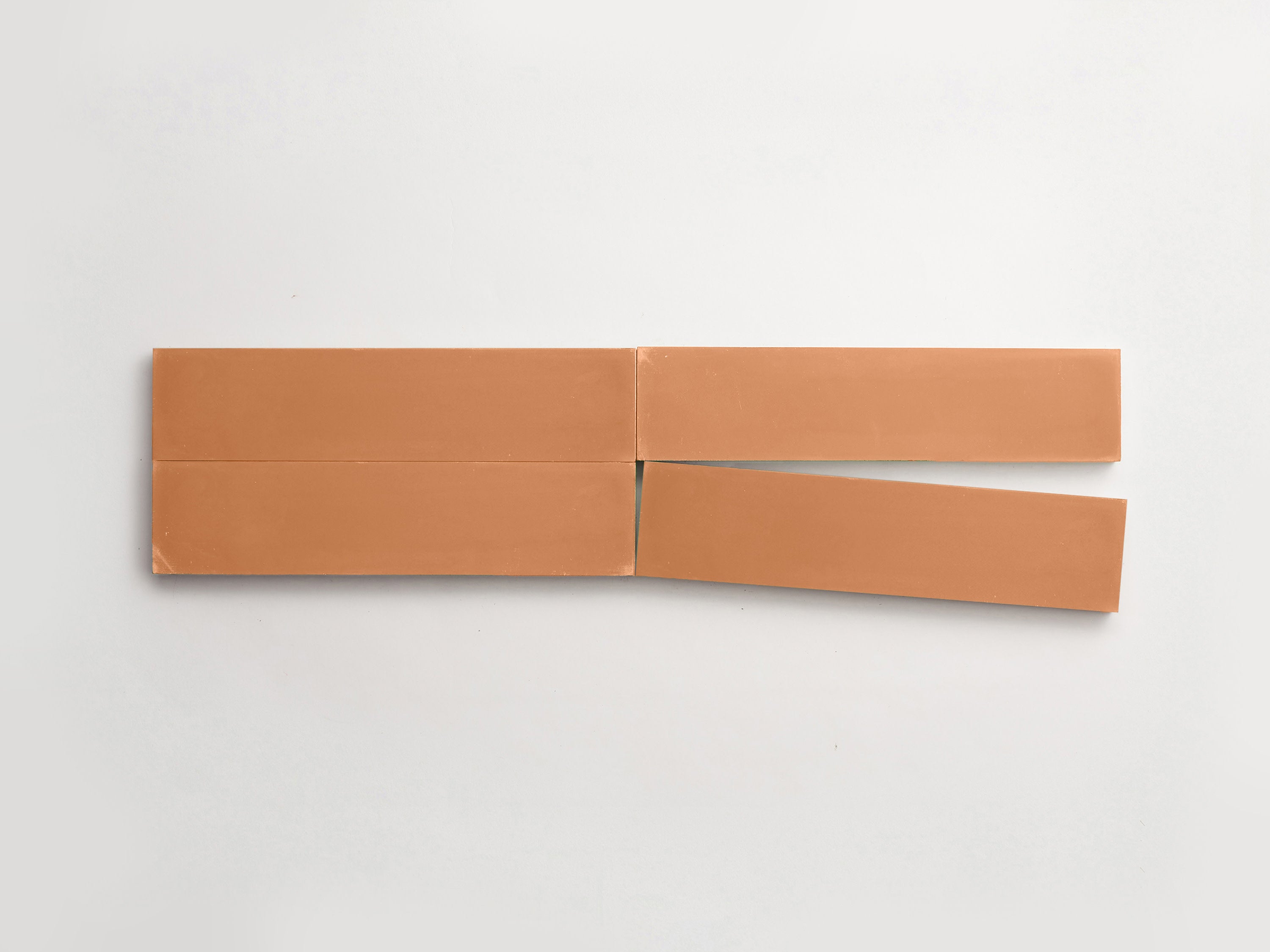 Cement tile | solid colors | 12x3 Rectangle | Ale Terracotta | clé