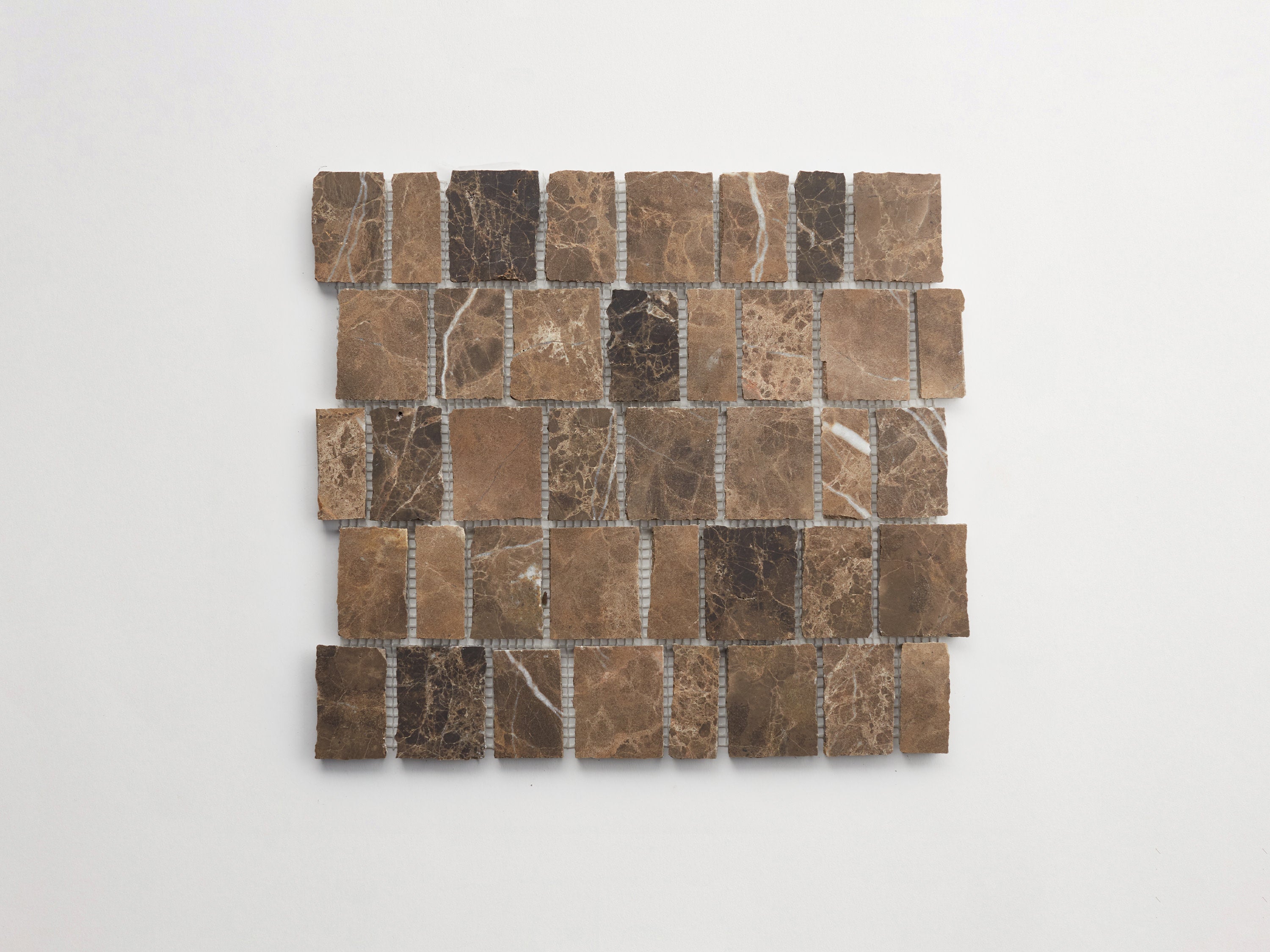 Lapidary stone tile | Rough Cut Mosaic Sheet | Brown | clé