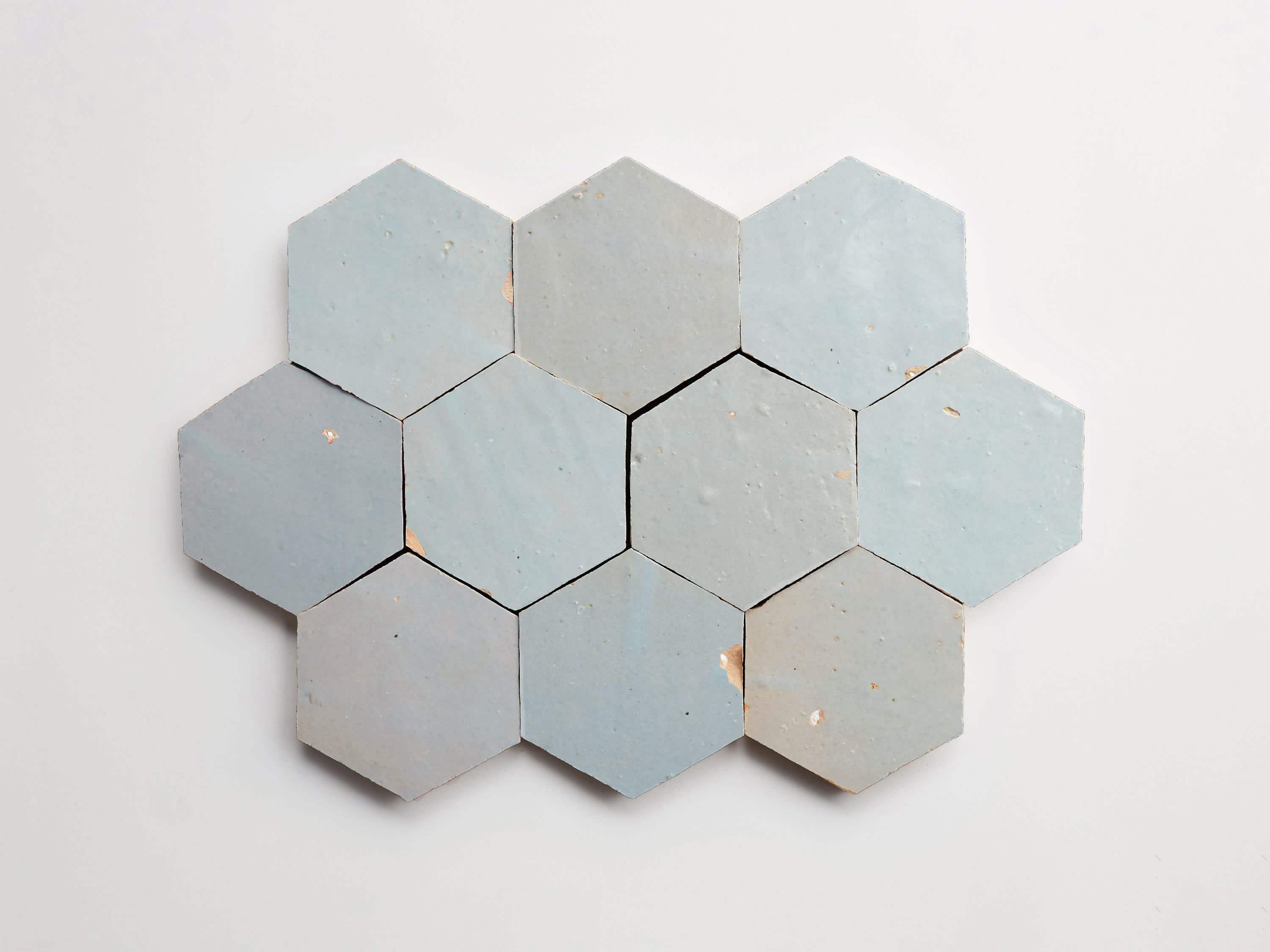 soft green zellige tile | tea ceremony hexagon | clé