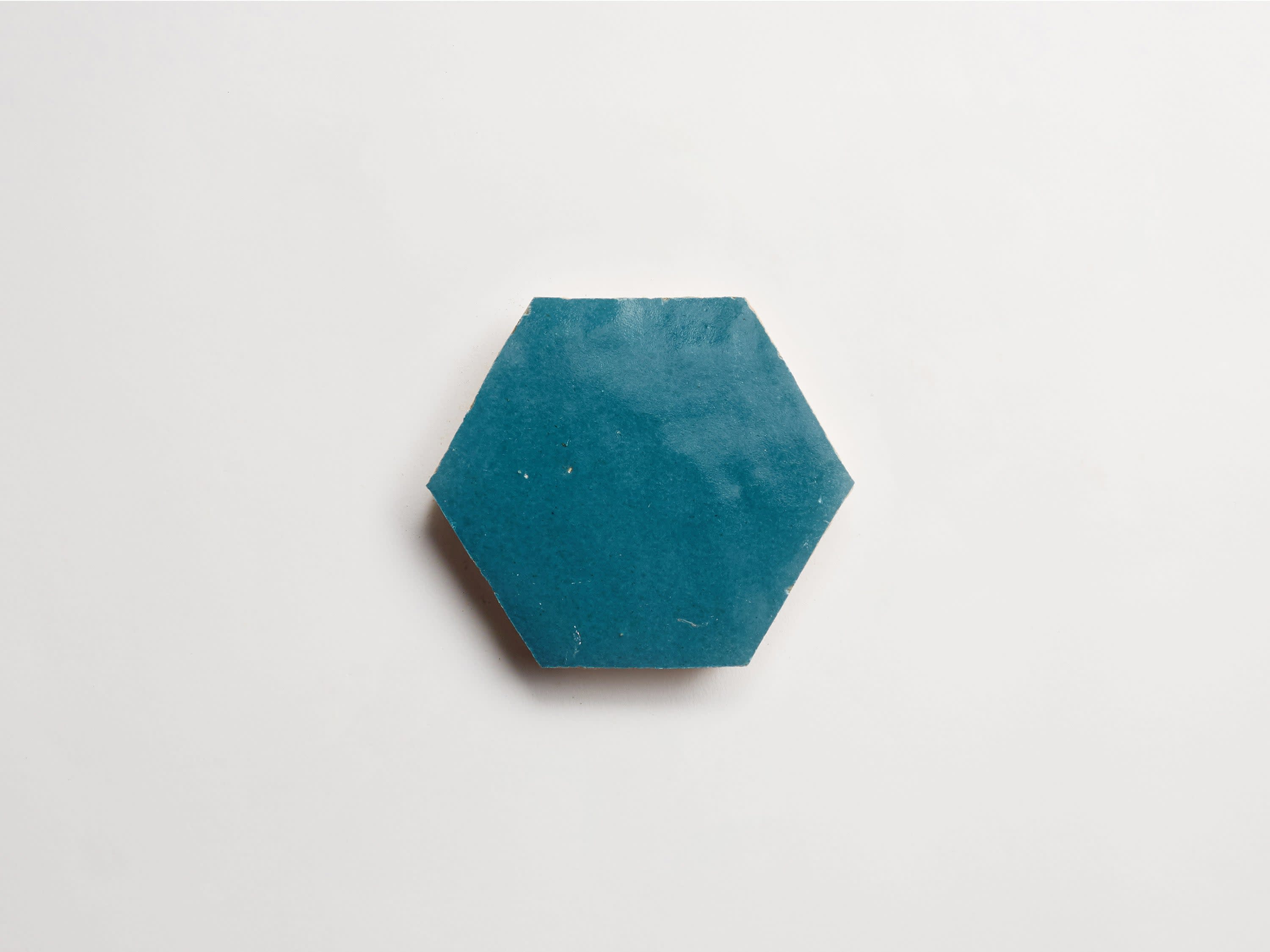 zellige tile | dark teal | fired opal hexagon | clé