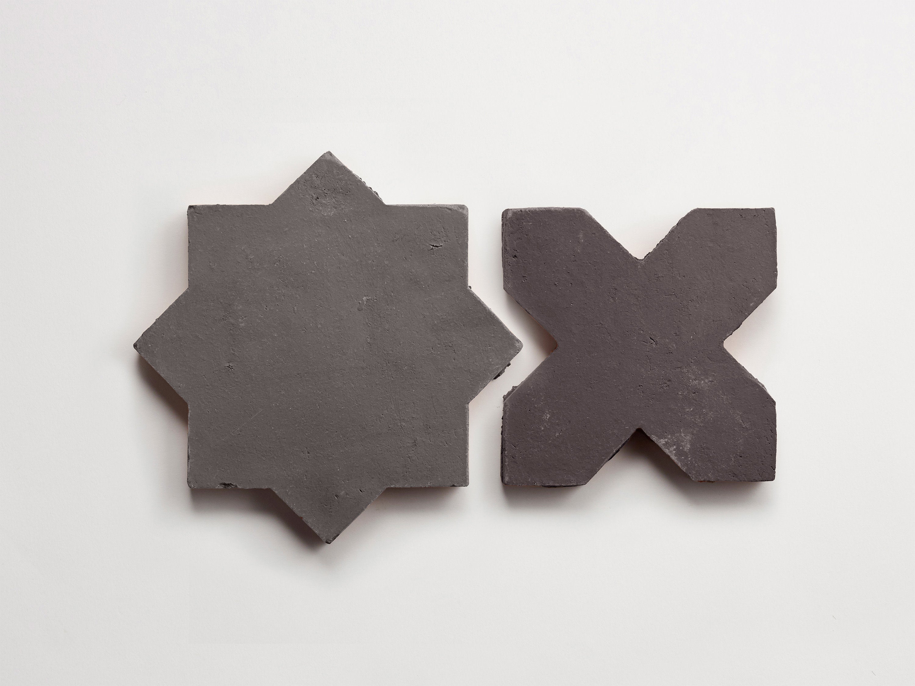 Terracotta Tile | Star + Cross | Unfinished Black | clé Tile