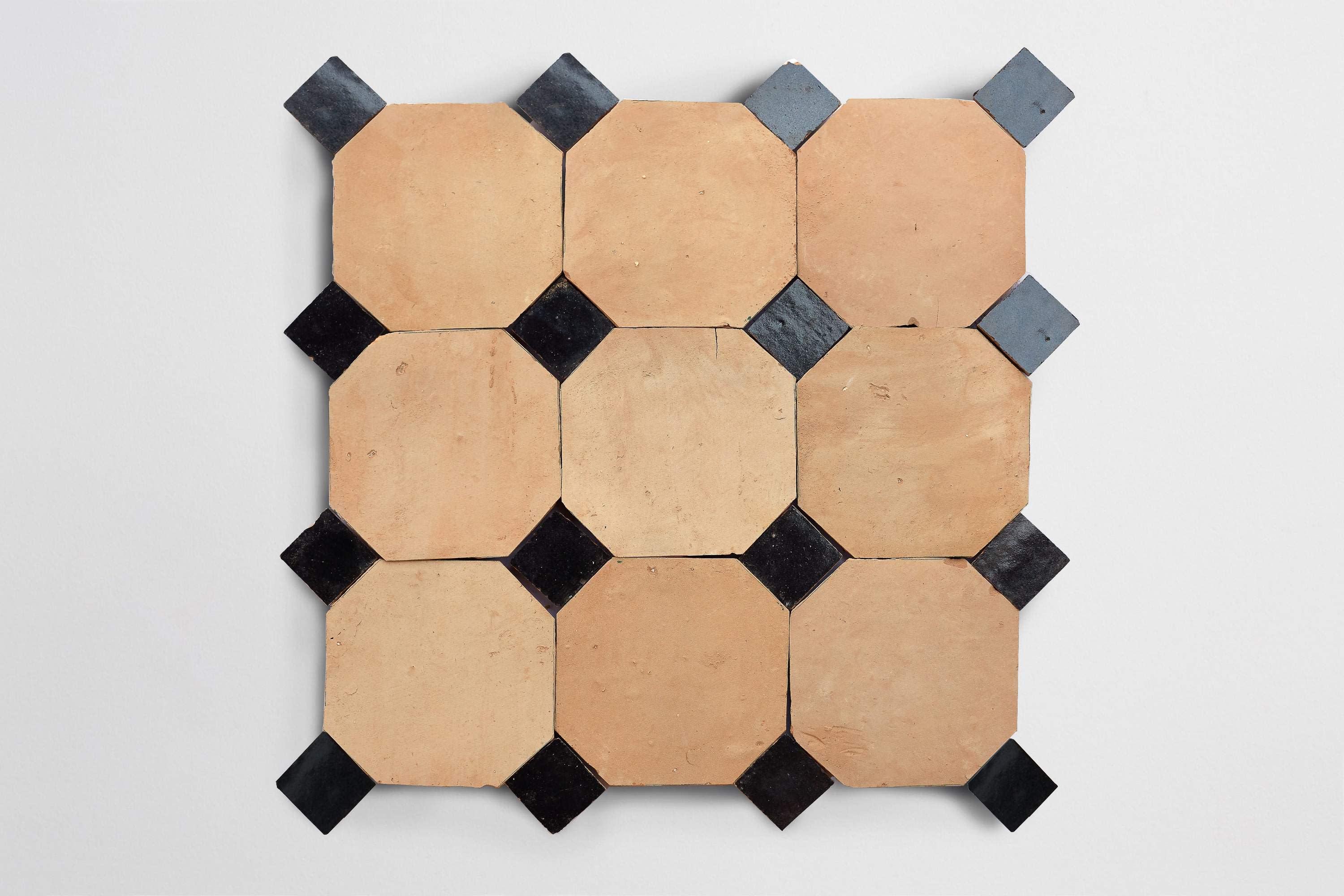 natural octagon & charred cedar bouchon | zio & sons | clé tile