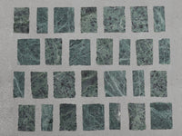lapidary | rough cut mosaic sheet | verde marble (large joint) ~ 12"x12¼"x⅜"