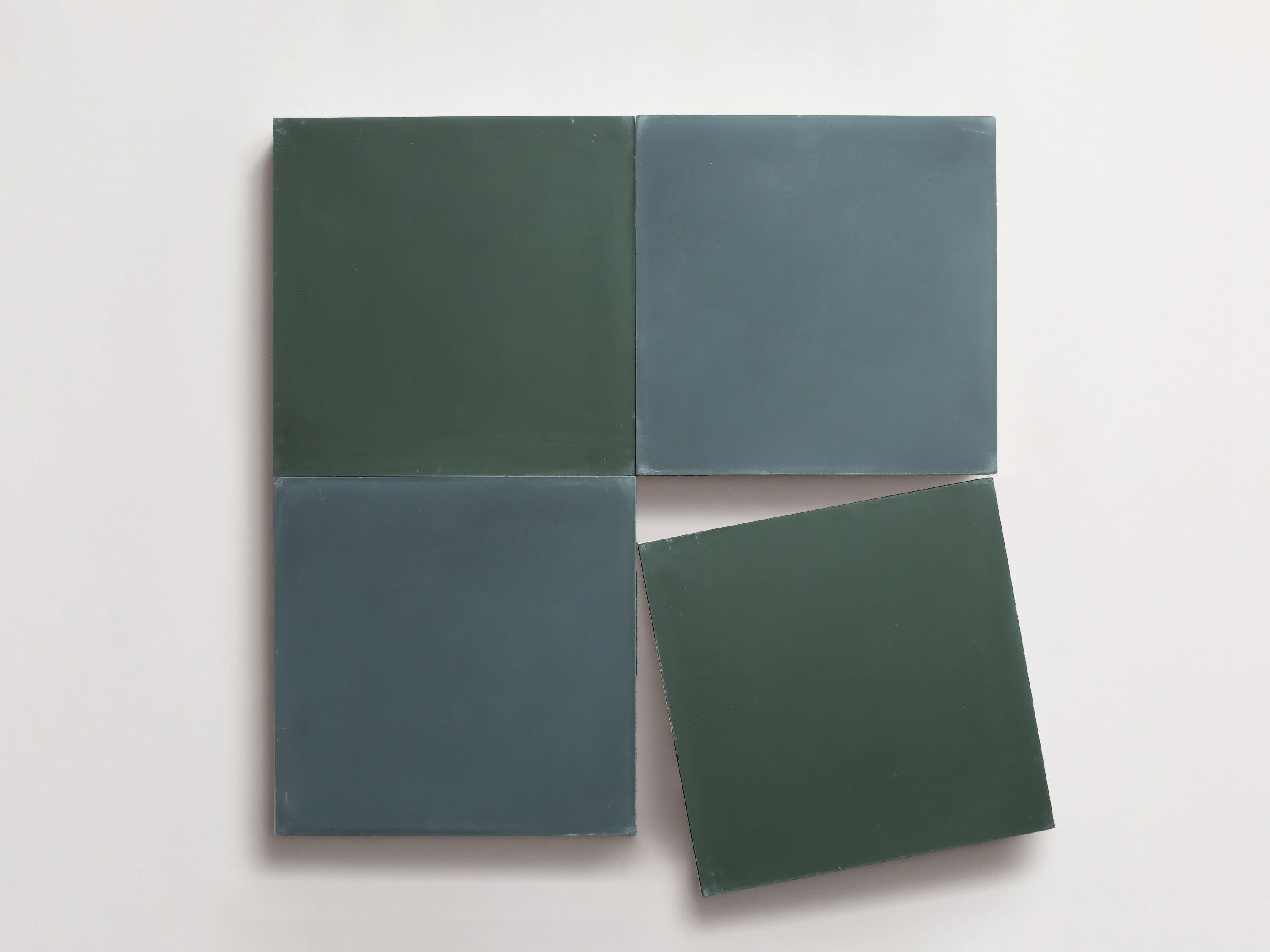 Cement Checkerboard Tile Bundle 8x8 | Blue, Forest Green | clé