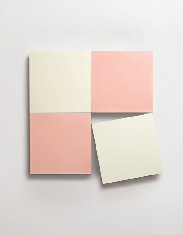 cement: mythology checkerboard | wildwood | grande | matte | duo | paste + rose ~ 8"x8"x⅝"
