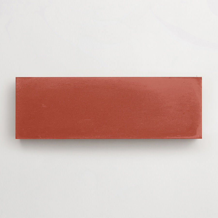 Cement tile | solid colors | 6x2 Rectangle | Flame Red | clé