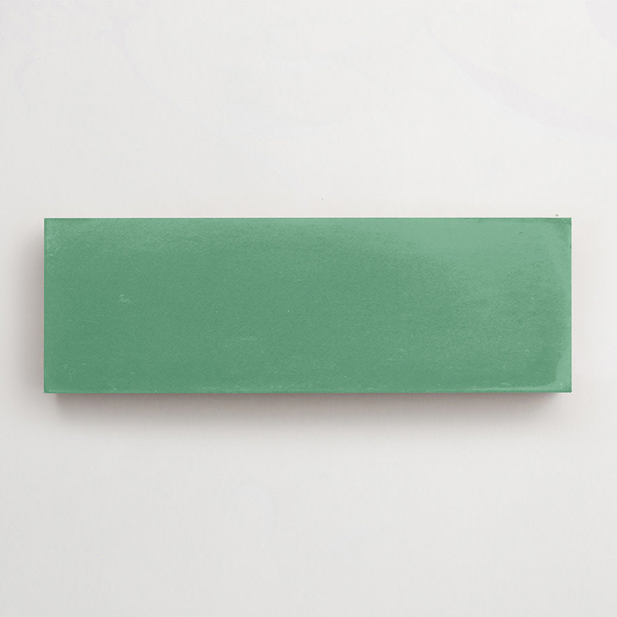 Cement tile | solid colors | 6x2 Rectangle | Nettle Green | clé