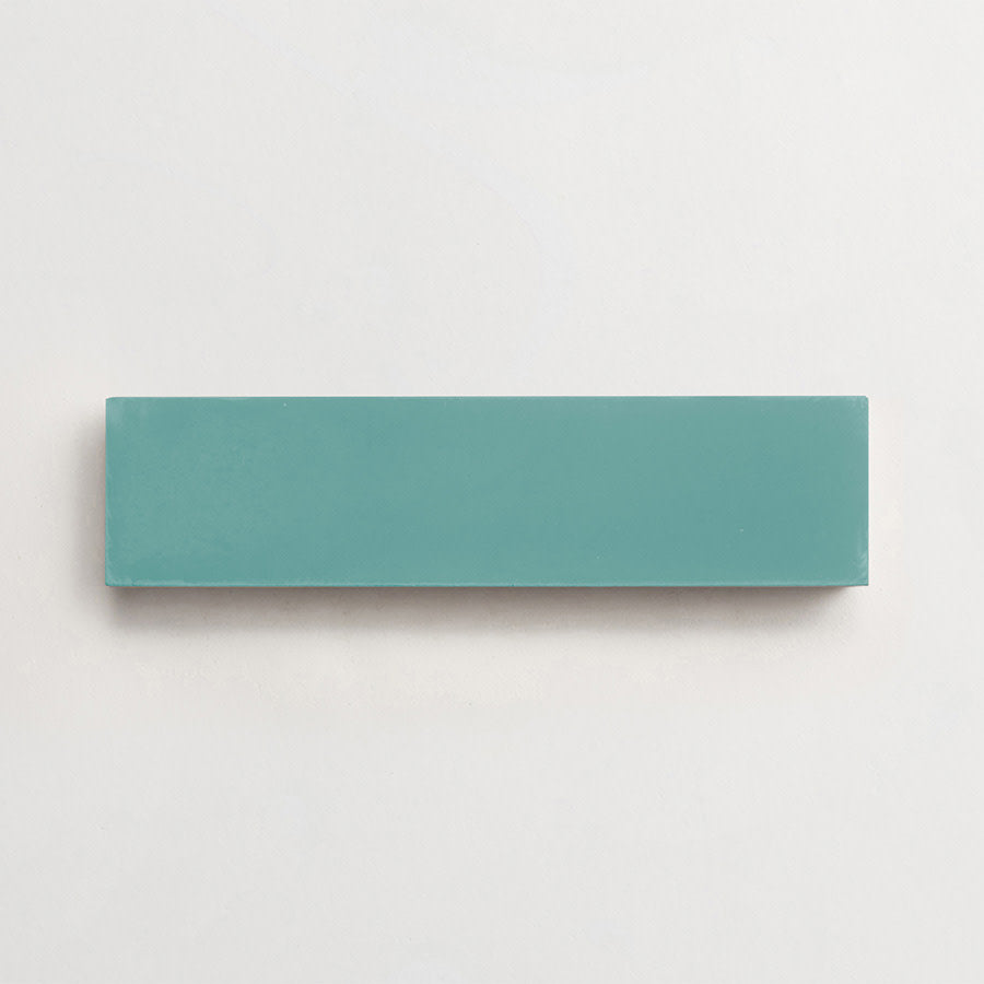 Cement tile | solid colors | 8x2 Rectangle | Kingfisher Blue | clé