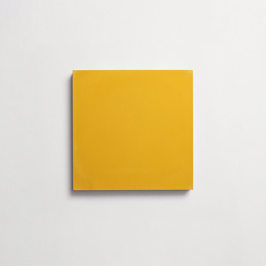 Cement tile | solid colors | 4x4 Square | Duckling Yellow | clé