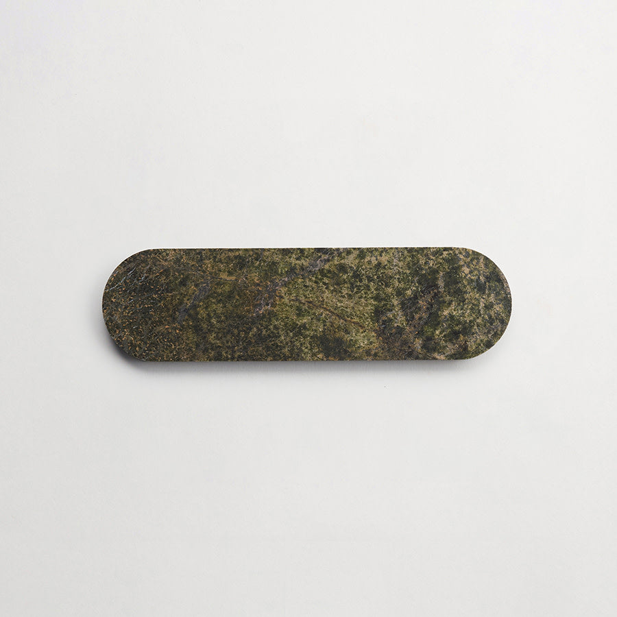 Lapidary stone tile | 8½ x 2⅜ | Oval | Galician Green | Honed | clé