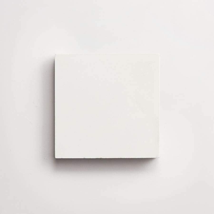Cement tile | solid colors | 4x4 Square | White | clé