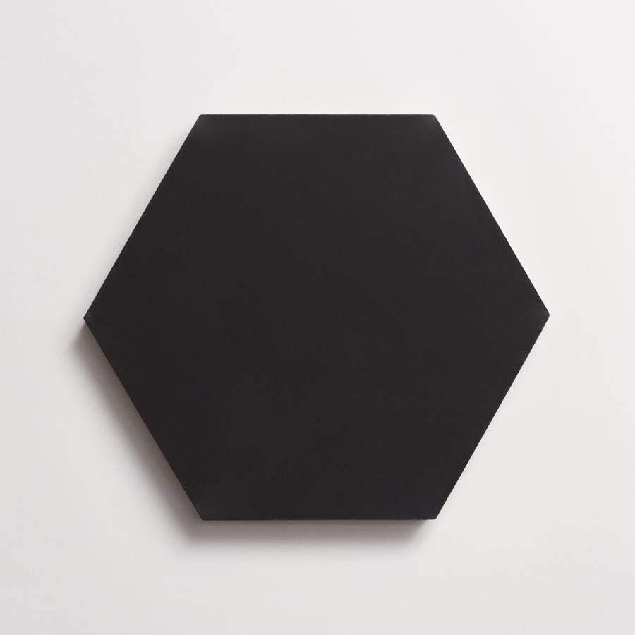 Cement tile | solid colors | 9x8 Hex | Black | clé