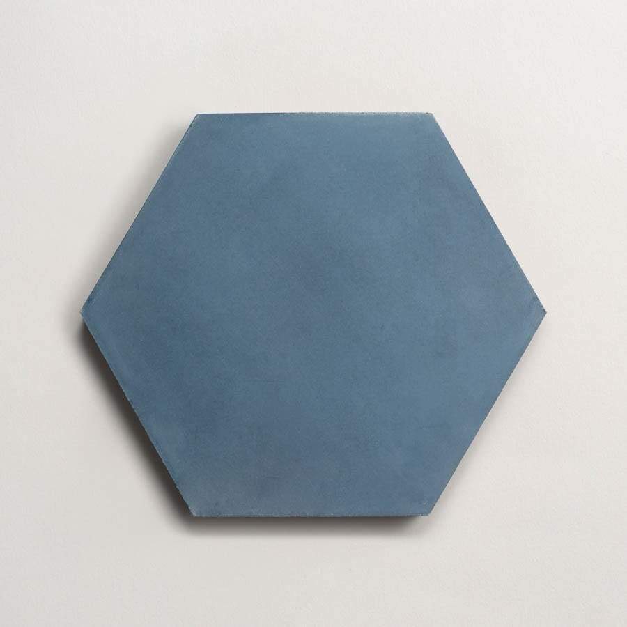 Cement tile | solid colors | 9x8 Hex | Federal Blue | clé