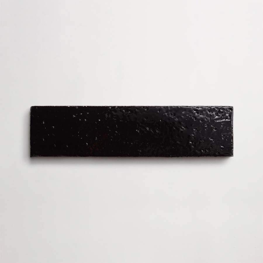 modern farmhouse | glazed brick | subway | gloss black tile