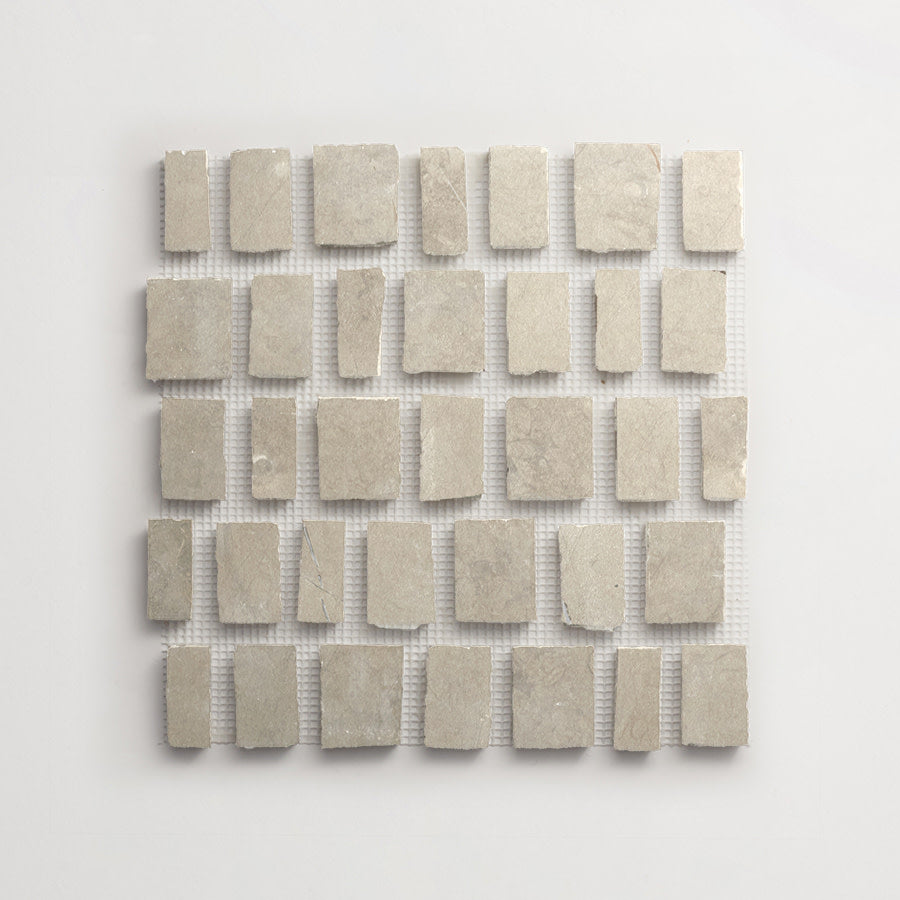 lapidary mosaic tile sheet | alpaca grey | 12.25 x 12