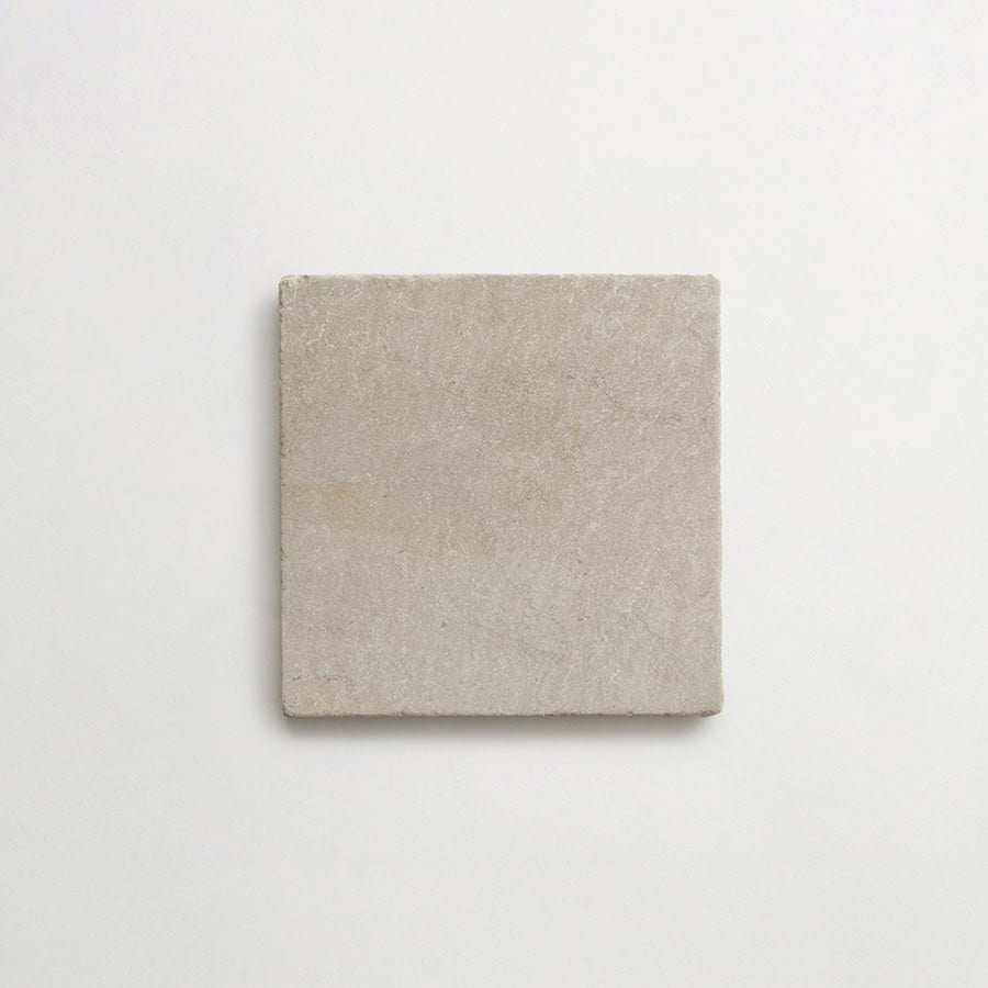 Lapidary stone tile | 6 in. square | Alpaca Grey | Tumbled | clé