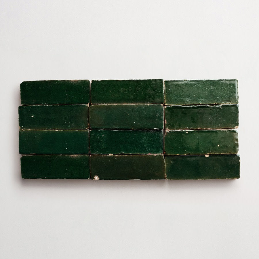 ケルビ olive green zellige tile | cindered olive subway | clé