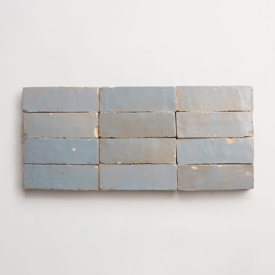 zellige tile | shattered pearl pale blue subway bejmat | clé