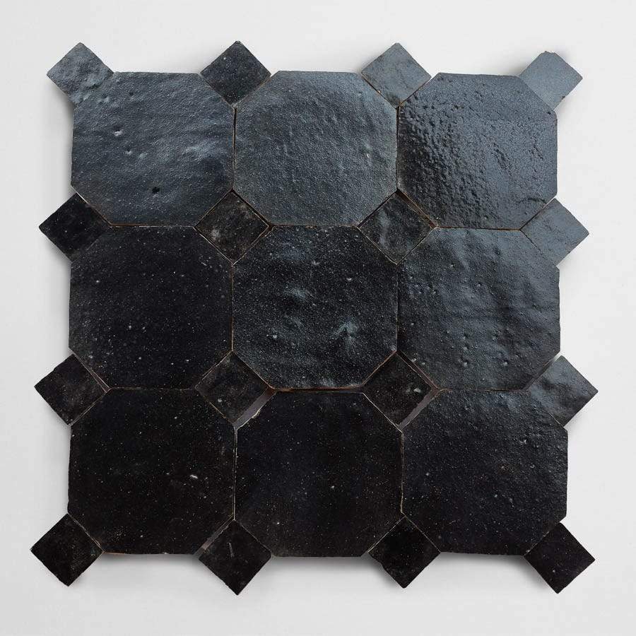 charred cedar octagon & bouchon | zio & sons | clé tile