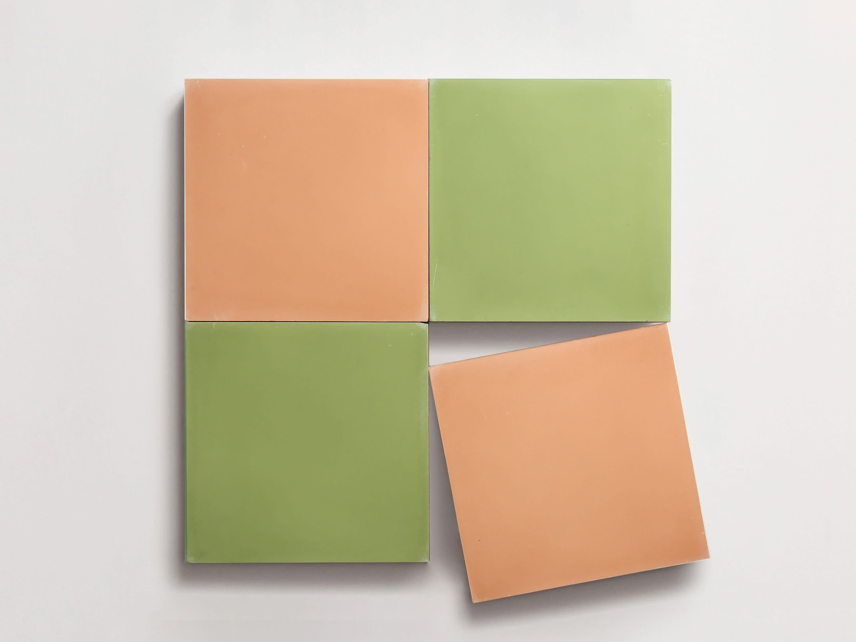 Cement Checkerboard Tile Bundle 8x8 | Green, Pink | clé