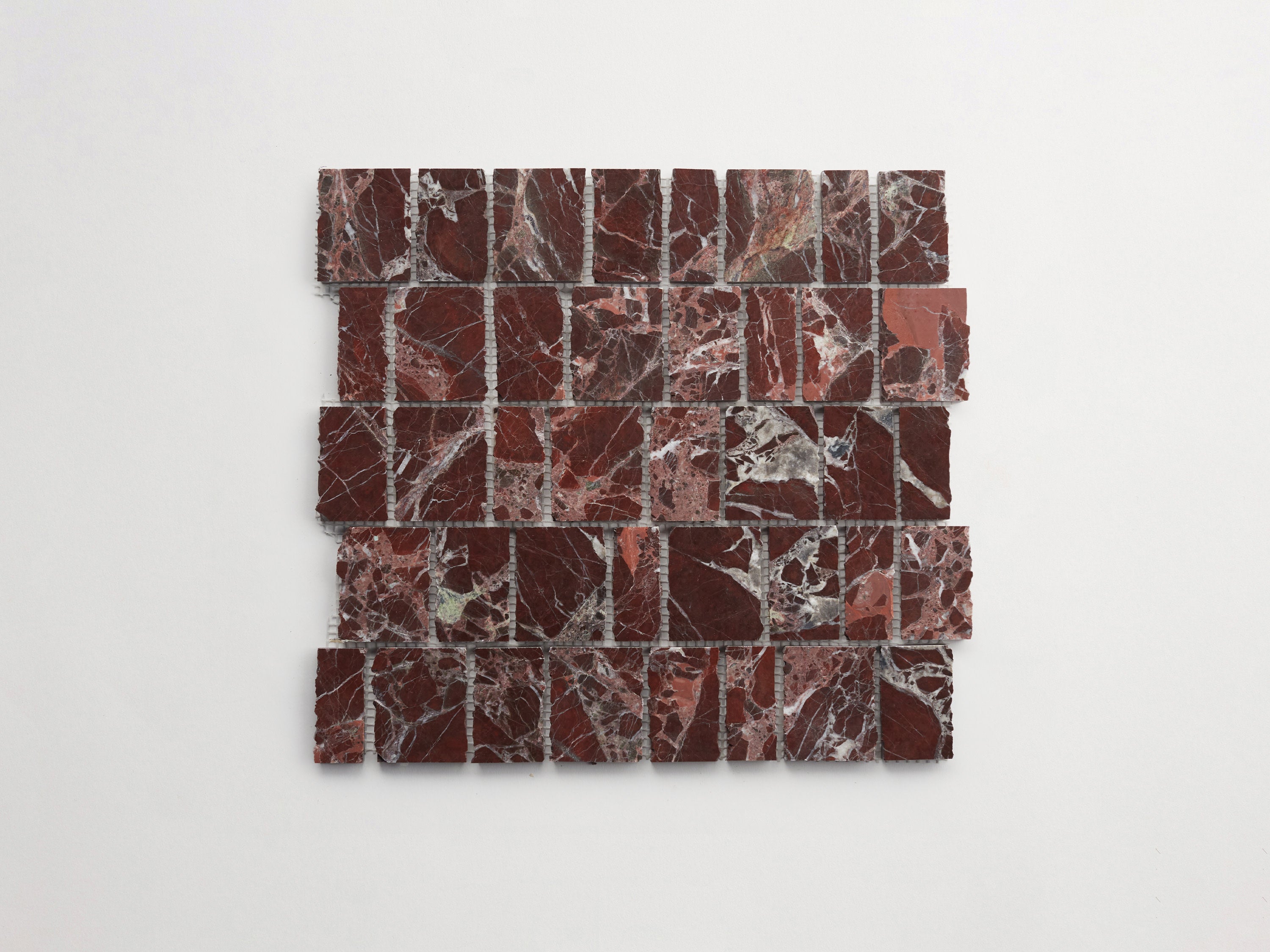 Lapidary stone tile | Rough Cut Mosaic Sheet | Red | clé