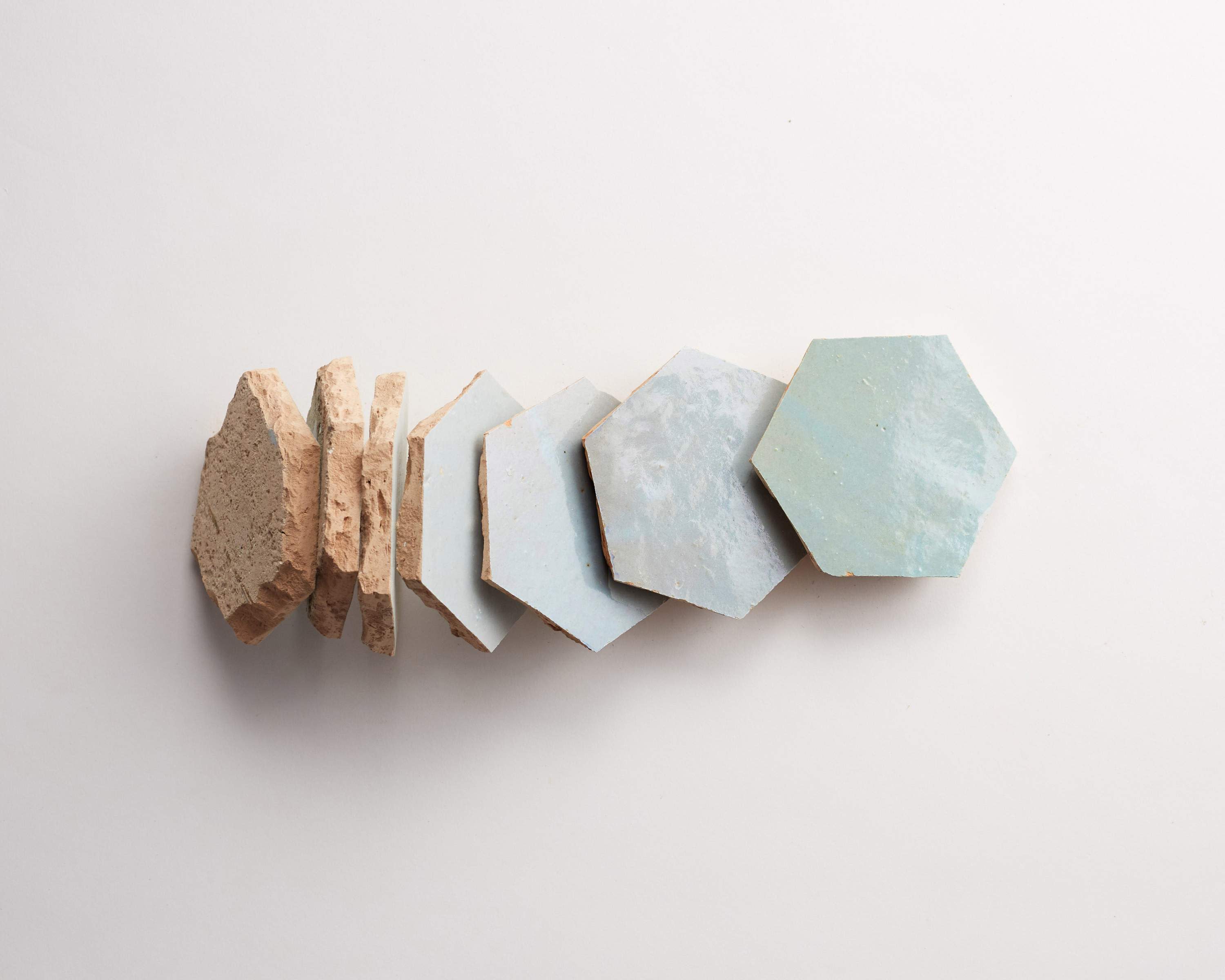 soft green zellige tile | tea ceremony hexagon | clé